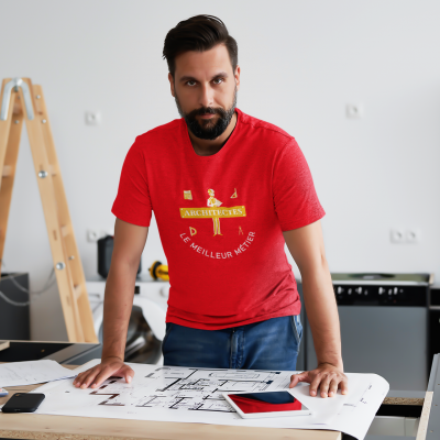 T-SHIRT ARCHITECTES LE MEILLEUR MÉTIER POUR HOMME