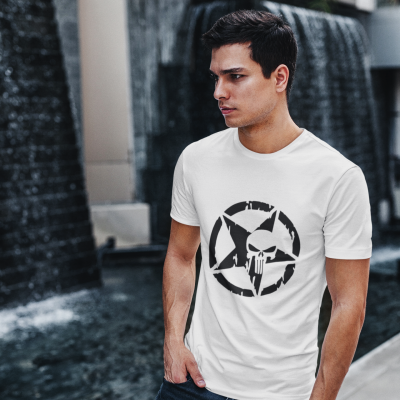 T-SHIRT THE PUNISHER STAR HOMME