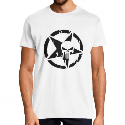 T-SHIRT THE PUNISHER STAR HOMME
