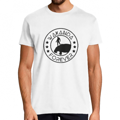 T-SHIRT BLACK PANTHER STAR HOMME