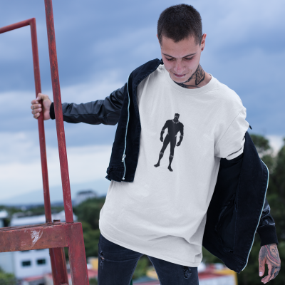 T-SHIRT BLACK PANTHER HOMME