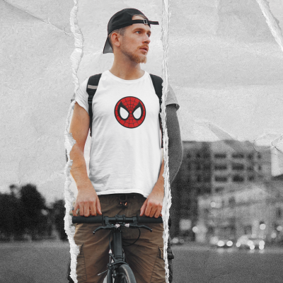 T-SHIRT TÊTE DE SPIDER-MAN HOMME