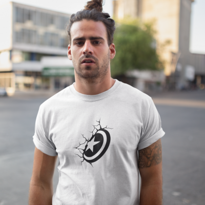 T-SHIRT BOUCLIER DE CAPTAIN AMERICA HOMME