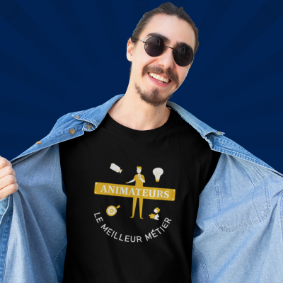 T-SHIRT ANIMATEURS LE MEILLEUR MÉTIER POUR HOMME