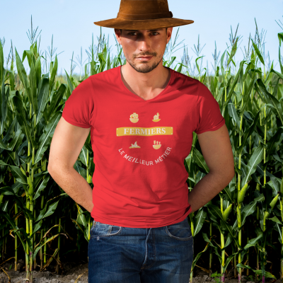 T-SHIRT FERMIERS LE MEILLEUR MÉTIER POUR HOMME 