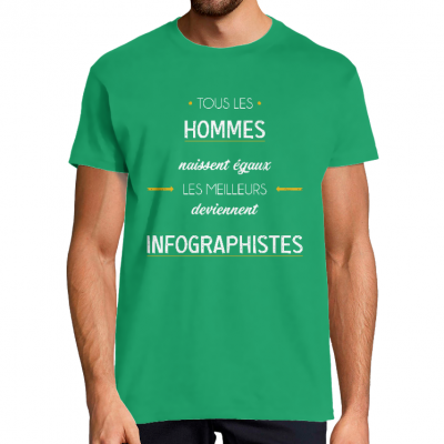 T-SHIRT MÉTIER LES MEILLEURS DEVIENNENT INFOGRAPHISTES