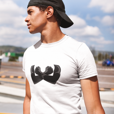 T-SHIRT BLACK PANTHER HANDS HOMME