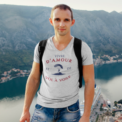 T-SHIRT VIVRE D'AMOUR ET DE VOL À VOILE POUR HOMME