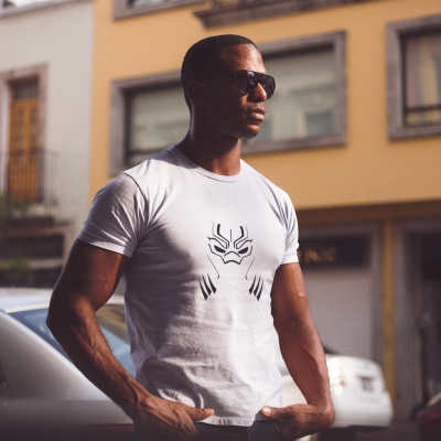 T-SHIRT BLACK PANTHER HOMME