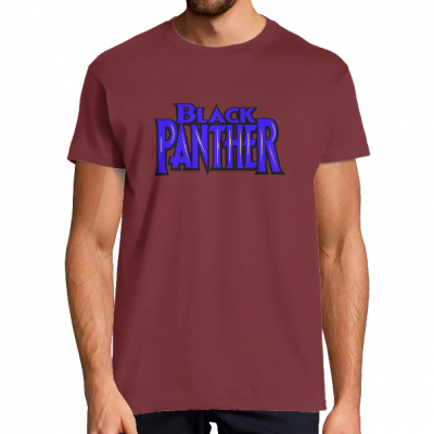 T-SHIRT BLACK PANTHER BLUE HOMME