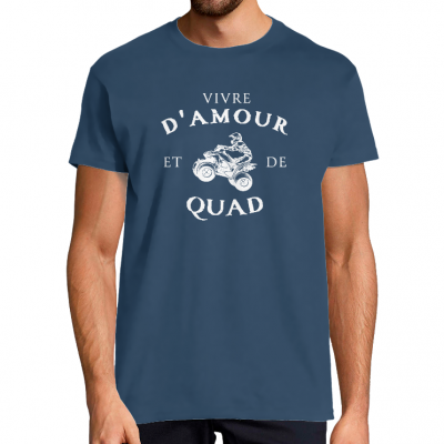 T-SHIRT VIVRE D'AMOUR ET DE QUAD POUR HOMME