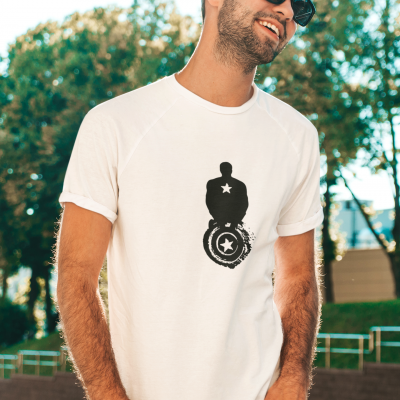 T-SHIRT COSTUME ÉTOILÉ DE CAPTAIN AMERICA HOMME
