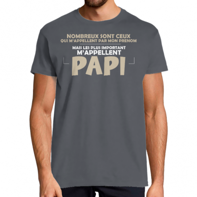 T-SHIRT LES PLUS IMPORTANTS M'APPELLENT PAPI...