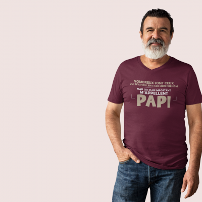 T-SHIRT LES PLUS IMPORTANTS M'APPELLENT PAPI...