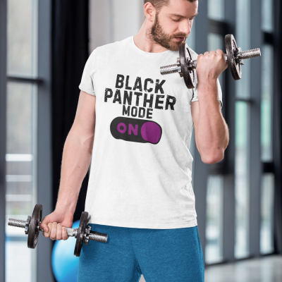 T-SHIRT BLACK PANTHER MODE ON HOMME