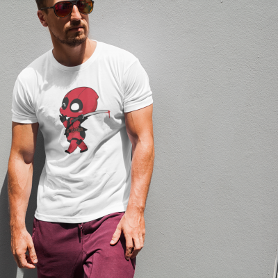 T-SHIRT DEADPOOL CUT HOMME
