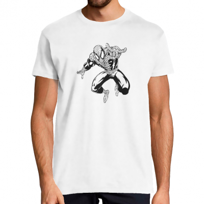 T-SHIRT SPIDER-MAN EN ACTION HOMME