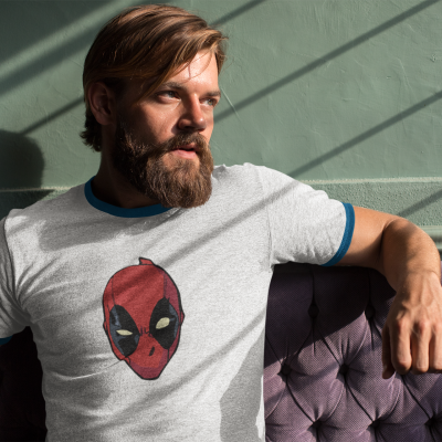 T-SHIRT MASQUE DEADPOOL HOMME