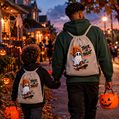 Sac à dos Halloween Trick or Treat – Fantôme skateur