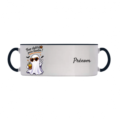 Mug Halloween Trop stylée pour hanter – Fantôme à personnaliser