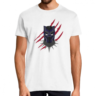 T-SHIRT BLACK PANTHER HOMME