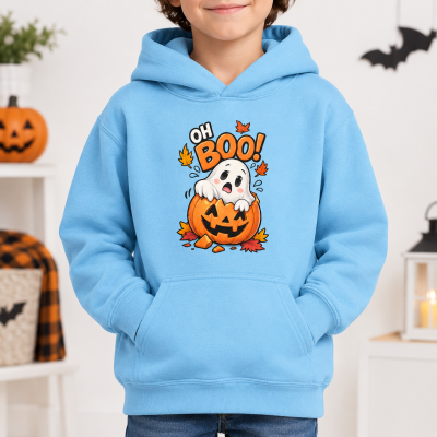 Sweat Halloween « Oh Boo! » Fantôme et Citrouille