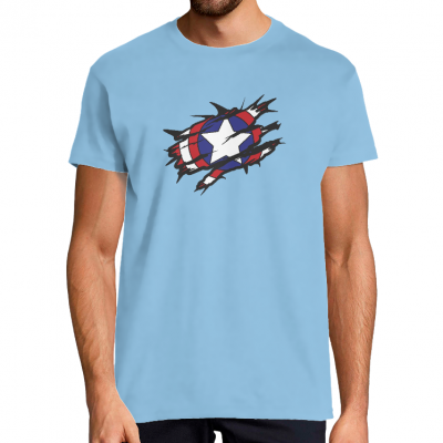 T-SHIRT BOUCLIER DE CAPTAIN AMERICA HOMME