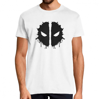 T-SHIRT DEADPOOL LOGO BLACK HOMME