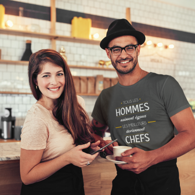 T-SHIRT MÉTIER LES MEILLEURS DEVIENNENT CHEFS