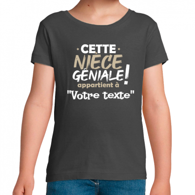 T-shirt cette nièce géniale appartient à (personnaliser)
