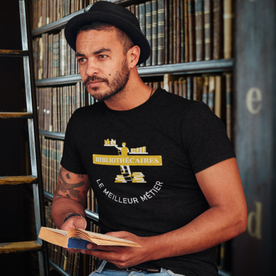 T-SHIRT BIBLIOTHÉQUAIRES LE MEILLEUR MÉTIER POUR HOMME