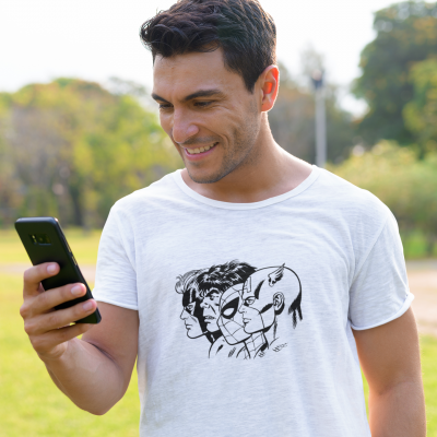 T-SHIRT L'ÉQUIPE DE SPIDER-MAN HOMME