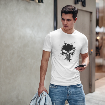 T-SHIRT PUNISHER HOMME