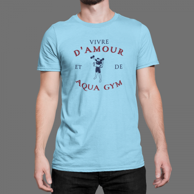 T-shirt Vivre d'amour et d'aqua gym pour Homme