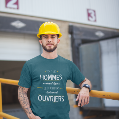 T-SHIRT MÉTIER LES MEILLEURS DEVIENNENT OUVRIERS