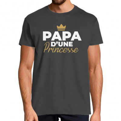  T-shirt Papa d’une Princesse – Cadeau émotionnel fête des pères