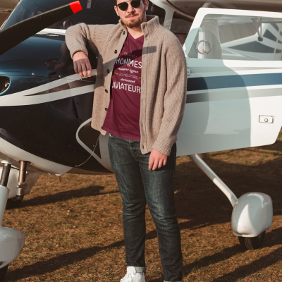 T-SHIRT MÉTIER LES MEILLEURS DEVIENNENT AVIATEURS