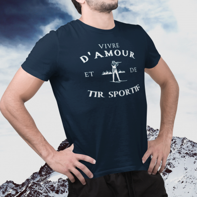 T-SHIRT VIVRE D'AMOUR ET DE TIR SPORTIF POUR HOMME