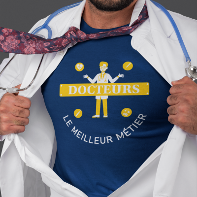 T-SHIRT DOCTEURS LE MEILLEUR MÉTIER POUR HOMME