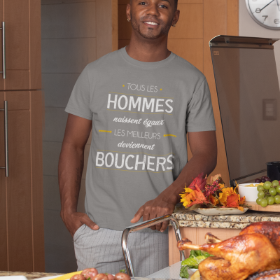 T-SHIRT MÉTIER LES MEILLEURS DEVIENNENT BOUCHERS