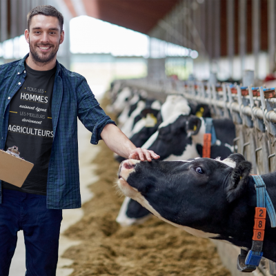 T-SHIRT MÉTIER LES MEILLEURS DEVIENNENT AGRICULTEURS