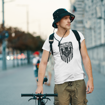 T-SHIRT BLACK PANTHER HOMME
