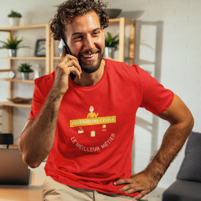 T-SHIRT INGÉNIEURS CIVILS LE MEILLEUR MÉTIER POUR HOMME