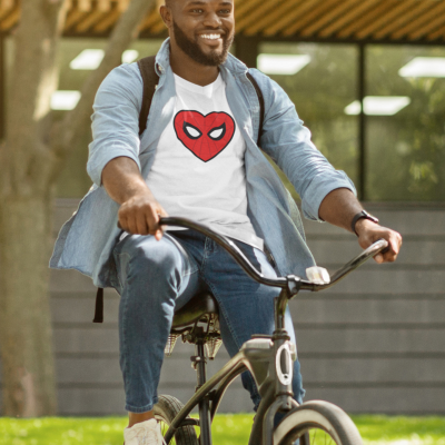 T-SHIRT COEUR DE SPIDER-MAN HOMME