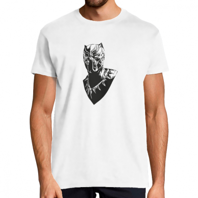 T-SHIRT BLACK PANTHER HOMME