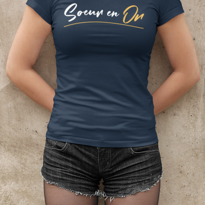 T-shirt sœur en or