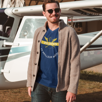 T-SHIRT PILOTES LE MEILLEUR MÉTIER POUR HOMME