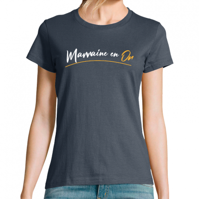 T-shirt marraine en or
