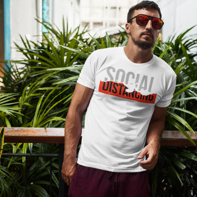 T-shirt Covid-19 "Distanciation sociale"