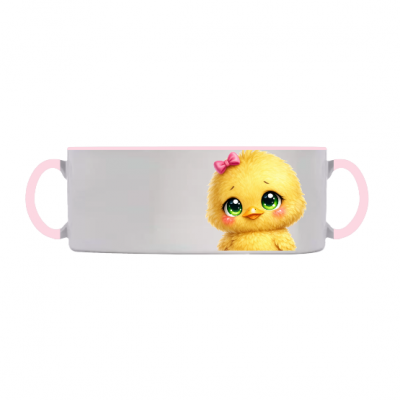 Pack cadeau Pâques mug poussin kawaii avec chocolats et couvercle œuf – prêt à offrir